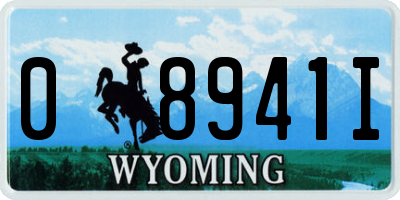 WY license plate 08941I