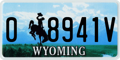 WY license plate 08941V