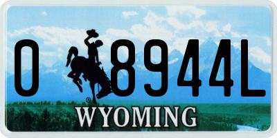 WY license plate 08944L