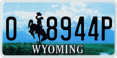 WY license plate 08944P