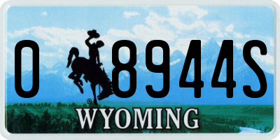 WY license plate 08944S