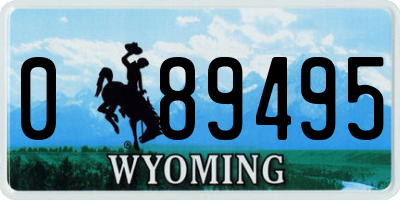 WY license plate 089495