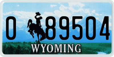 WY license plate 089504