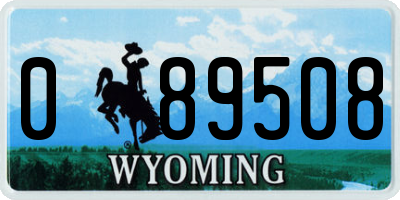 WY license plate 089508