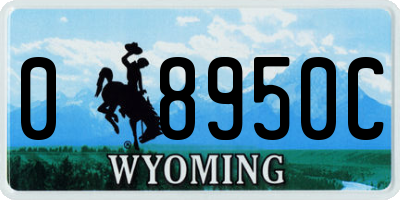 WY license plate 08950C