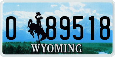 WY license plate 089518