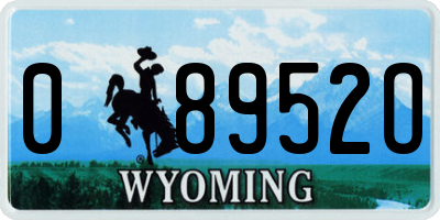 WY license plate 08952O