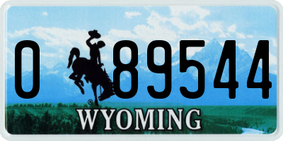 WY license plate 089544