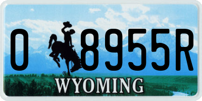 WY license plate 08955R