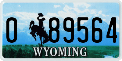WY license plate 089564