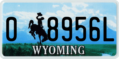 WY license plate 08956L