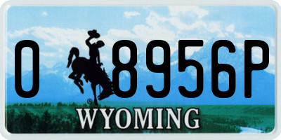 WY license plate 08956P