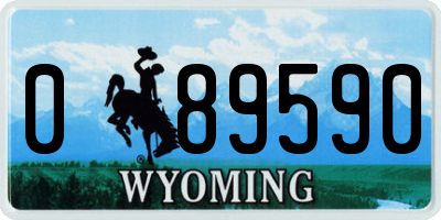 WY license plate 089590
