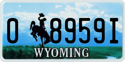 WY license plate 08959I