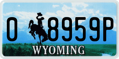 WY license plate 08959P