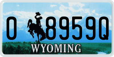 WY license plate 08959Q