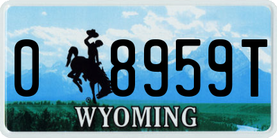 WY license plate 08959T