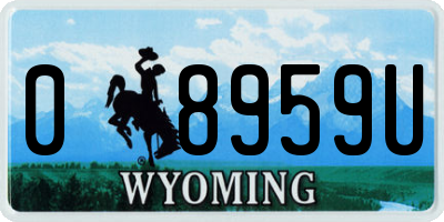 WY license plate 08959U
