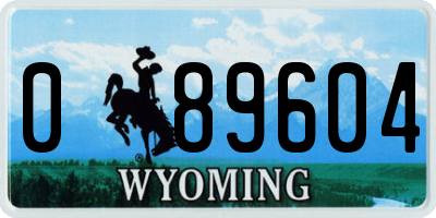 WY license plate 089604