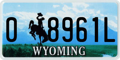 WY license plate 08961L