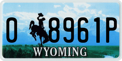 WY license plate 08961P