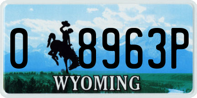 WY license plate 08963P