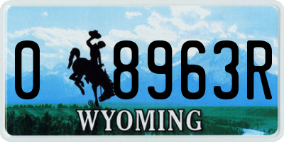 WY license plate 08963R