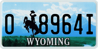 WY license plate 08964I