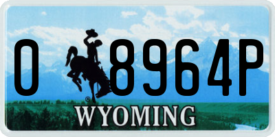 WY license plate 08964P