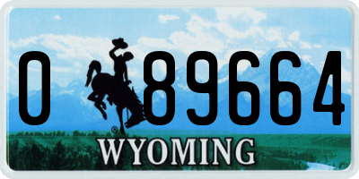 WY license plate 089664