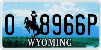 WY license plate 08966P