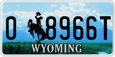 WY license plate 08966T