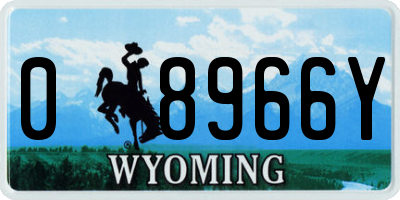 WY license plate 08966Y