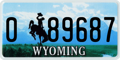 WY license plate 089687