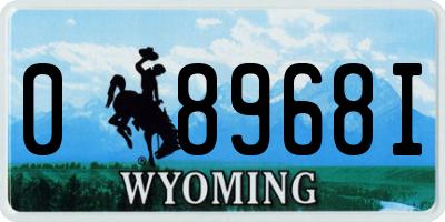 WY license plate 08968I
