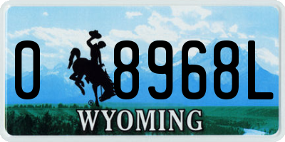 WY license plate 08968L