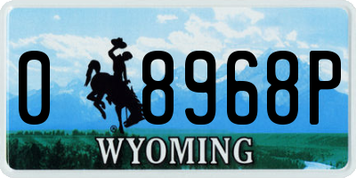 WY license plate 08968P