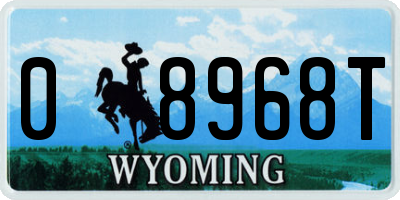 WY license plate 08968T