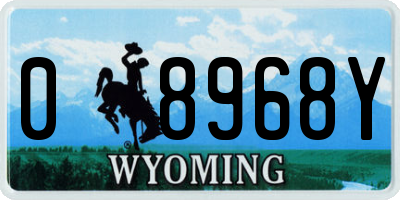 WY license plate 08968Y