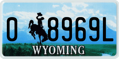 WY license plate 08969L