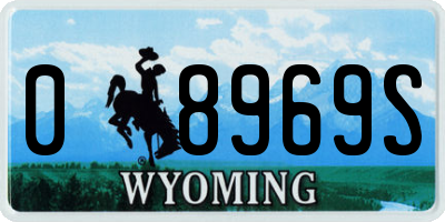 WY license plate 08969S