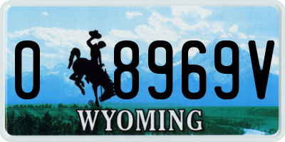 WY license plate 08969V