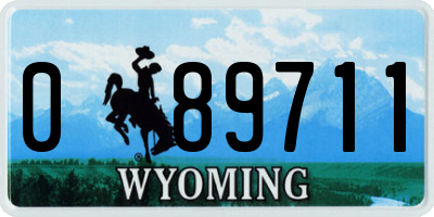 WY license plate 089711
