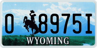 WY license plate 08975I