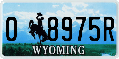 WY license plate 08975R