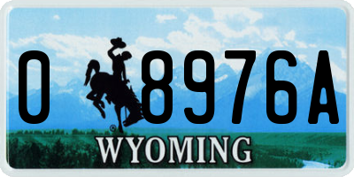 WY license plate 08976A