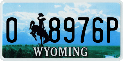 WY license plate 08976P