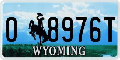 WY license plate 08976T