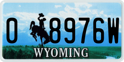 WY license plate 08976W