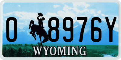 WY license plate 08976Y